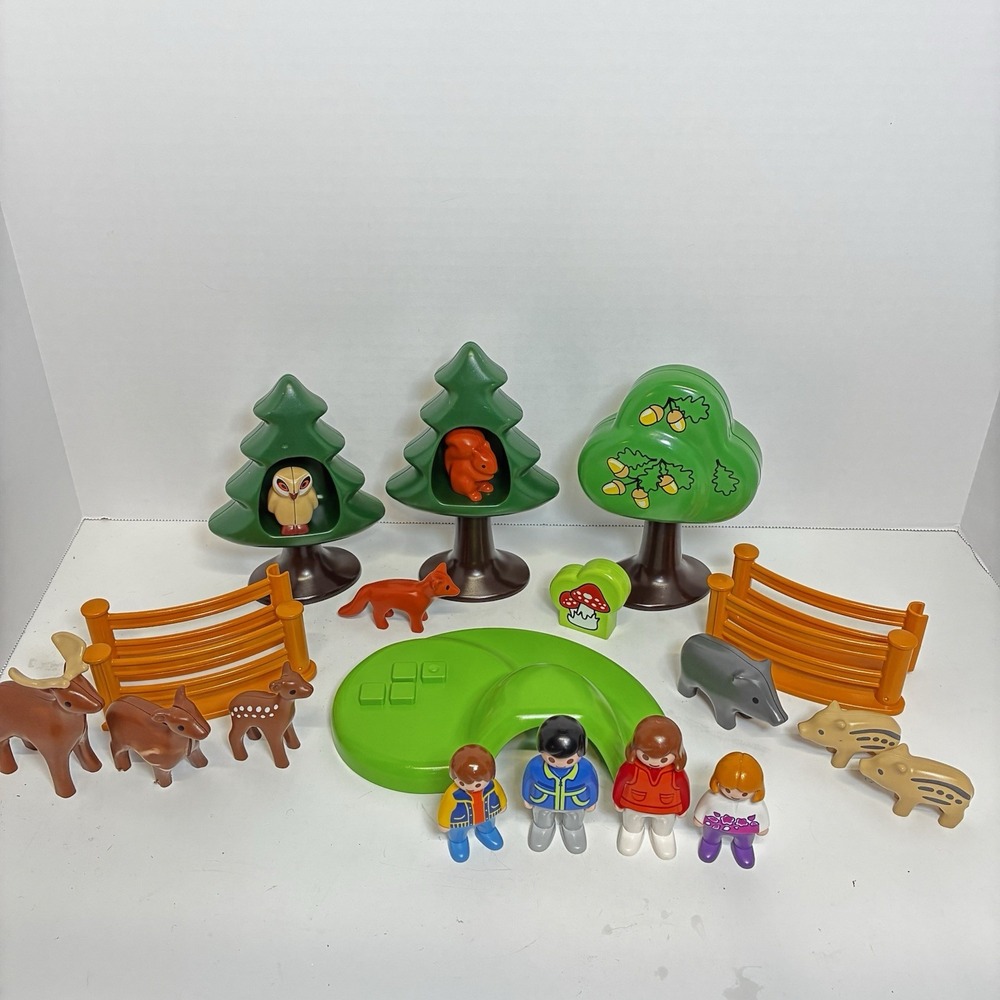 Playmobil 1.2.3 Forest Animal Park Set 6772 Complete Set Damaged Deer